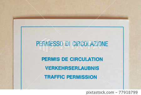 Traffic permit document Traffic permit document 77918799