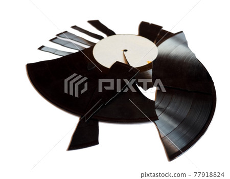broken vinyl record broken vinyl record 77918824