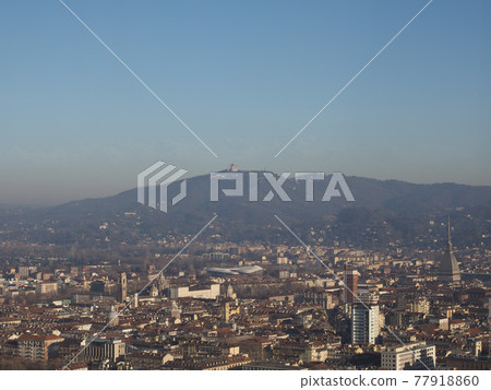 Aerial view of Turin 77918860