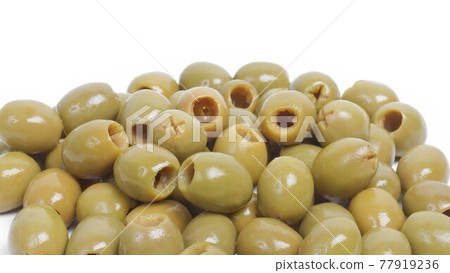 Green olives background Green olives background 77919236