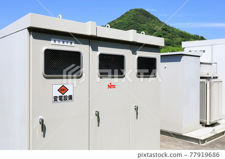 Substation equipment in the mountains Substation equipment in the mountains 77919686
