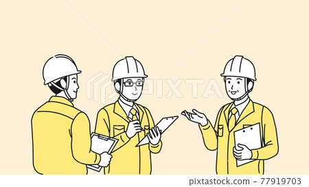 Training meeting site director architect manufacturing industry male illustration material 77919703