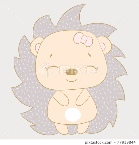 Cute Hedgehog. Children s illustration. 77919844