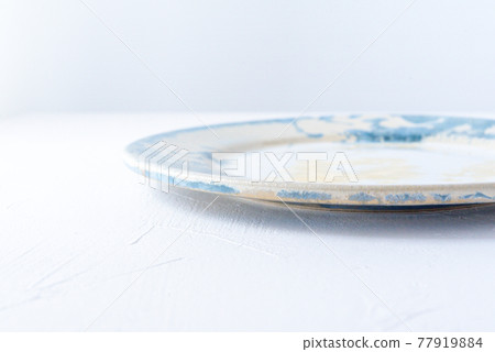 Mashiko ware round plate crystal glaze side Mashiko ware round plate crystal glaze side 77919884