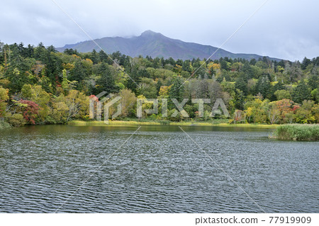 Rishirifuji hidden in Himenuma and clouds Rishirifuji hidden in Himenuma and clouds 77919909