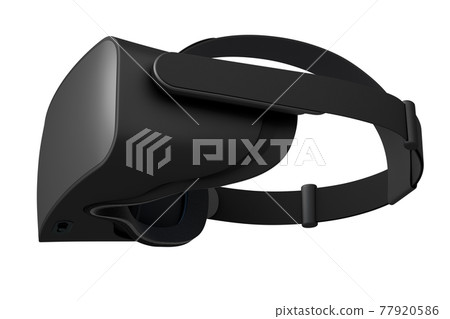 Virtual black reality glasses isolated on white background. 3d rendering Virtual black reality glasses isolated on white background. 3d rendering 77920586