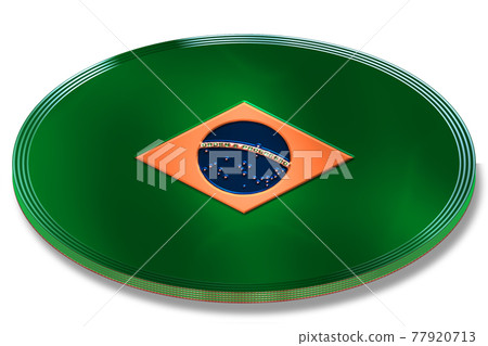 A bronze medal designed with the flag of the Federal Republic of Brazil in metal tone created by 3DCG A bronze medal designed with the flag of the Federal Republic of Brazil in metal tone created by 3DCG 77920713
