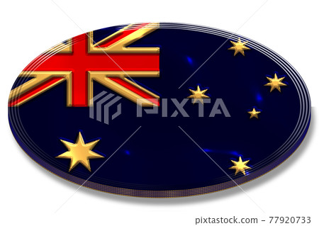 Gold medal designed with the Australian flag in metal tone created by 3DCG Gold medal designed with the Australian flag in metal tone created by 3DCG 77920733