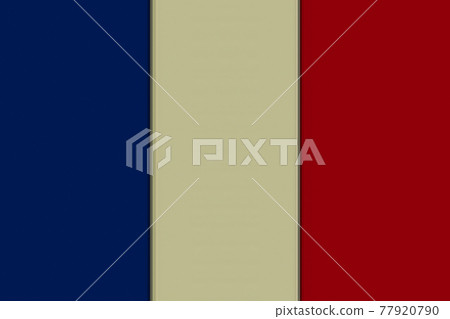 Metal plate with the French flag in metal tone created by 3DCG Metal plate with the French flag in metal tone created by 3DCG 77920790