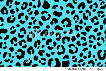 Abstract modern leopard seamless pattern. Animals trendy background. Blue and black decorative vector stock illustration for print, card, postcard, fabric, textile. Modern ornament of stylized skin Abstract modern leopard seamless pattern. Animals trendy background. Blue and black decorative vector stock illustration for print, card, postcard, fabric, textile. Modern ornament of stylized skin 77921627