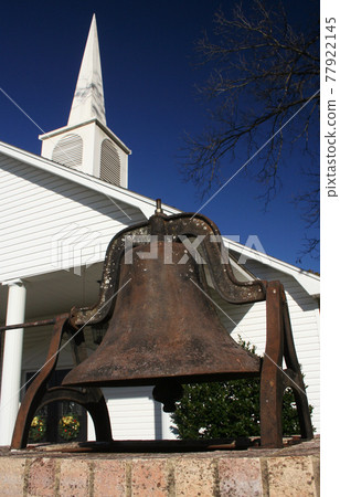 Small Rural Church With Blue Sky and Trees Small Rural Church With Blue Sky and Trees 77922145