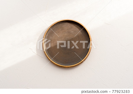 Kasama-yaki plate brown bird's-eye view 77923283