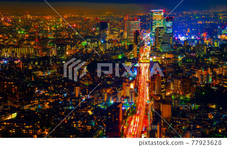 Tokyo night view Shibuya 2020 Tokyo night view Shibuya 2020 77923628