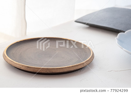 笠間燒盤子棕色 77924299