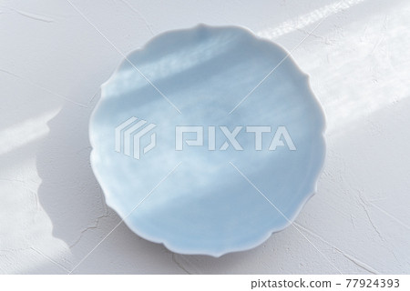 Kasama-yaki plate light blue blue 77924393
