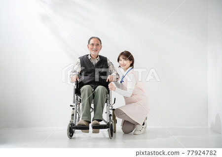 Long-term care image Young women Senior men 77924782