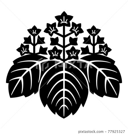 Katsumoto Hosokawa's family crest, 57 paulownia 77925327