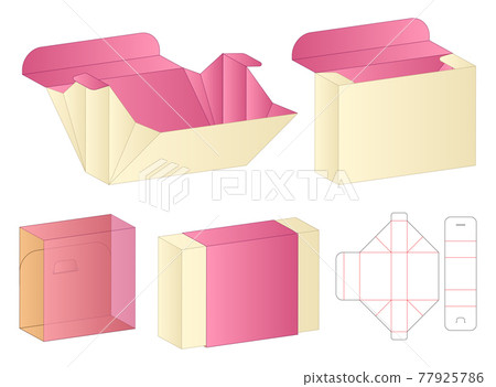 Box packaging die cut template design. 3d mock-up 77925786