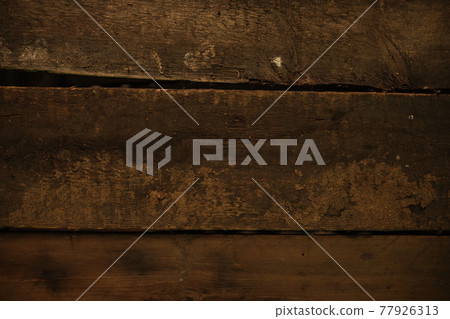 The texture of a wooden board on a wooden background. Wooden board with horizontal clapboard.. brown dirty burnt wood The texture of a wooden board on a wooden background. Wooden board with horizontal clapboard.. brown dirty burnt wood 77926313