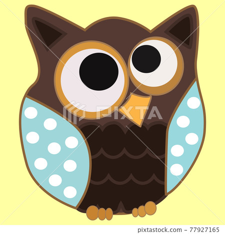 owl with blue wings in stars and eyes centered on the center owl with blue wings in stars and eyes centered on the center 77927165