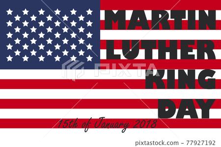 Martin Luther King Day, poster, banner, festive poster with white stars, American flag Martin Luther King Day, poster, banner, festive poster with white stars, American flag 77927192