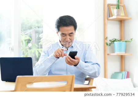 成熟男性操縱PC 77929534