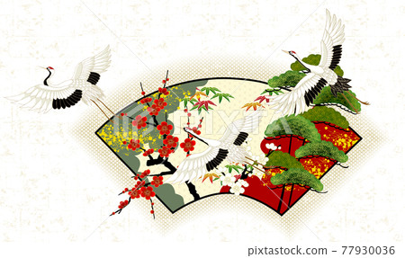 Crane fan Shochikuume white 77930036