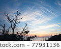 藍天和茜紅的天空 77931136