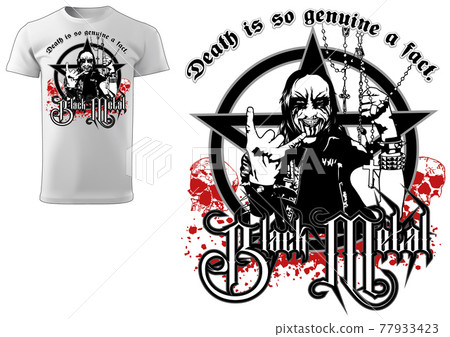 T-shirt Gothic Black Metal Design T-shirt Gothic Black Metal Design 77933423