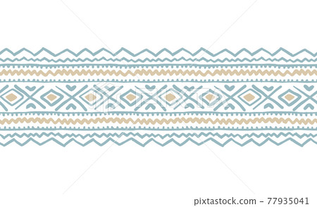 Traditional knitted ornamental pattern, scandinavian style 77935041