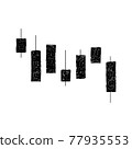 Doodle candle stick bar graph trend for investment stock market and crypto trading 77935553