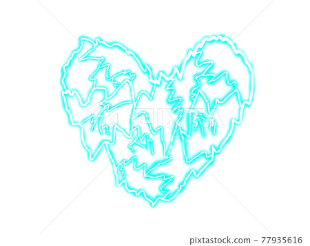 Light blue electric heart 77935616