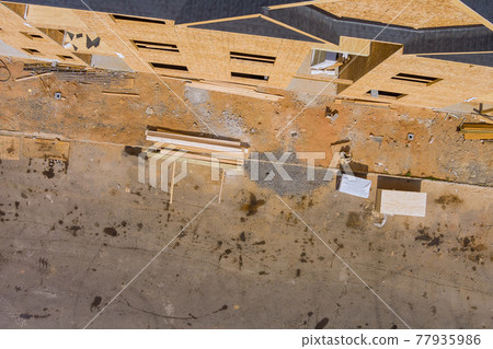 New home construction framing of a house under construction New home construction framing of a house under construction 77935986