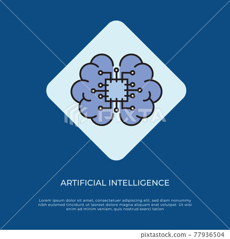 Artificial intelligence vector illustration. Machine learning model concept 77936504