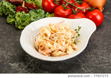 Vegetarian Cole slaw salad with cabbage Vegetarian Cole slaw salad with cabbage 77937273