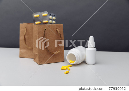 Bags with compounded prescription medications shipped from a mail order pharmacy Bags with compounded prescription medications shipped from a mail order pharmacy 77939032