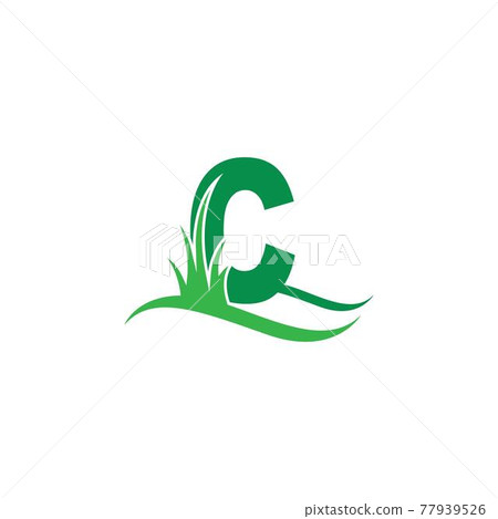 Letter C behind a green grass icon logo design vector Letter C behind a green grass icon logo design vector 77939526