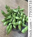 Freshly harvested PET bottle cultivated green soybeans 77939738