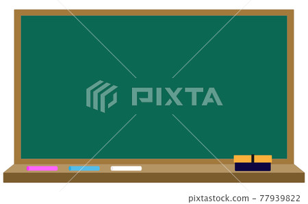 Simple blackboard, chalk, eraser Simple blackboard, chalk, eraser 77939822