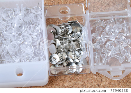 Pushpins, pushpins, needles, stabs, stationery, stationery, offices, office supplies 77940388