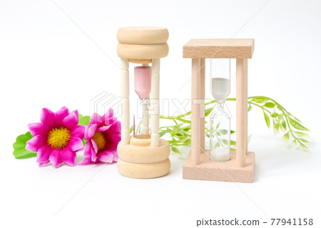 Hourglass, clock, sand, time, time, miscellaneous goods, accessories, interior, time, daily necessities, household goods 77941158