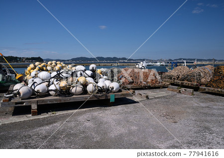 Scenery of Kaneda fishing port on Miura Peninsula Scenery of Kaneda fishing port on Miura Peninsula 77941616