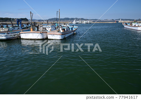 Scenery of Kaneda fishing port on Miura Peninsula Scenery of Kaneda fishing port on Miura Peninsula 77941617
