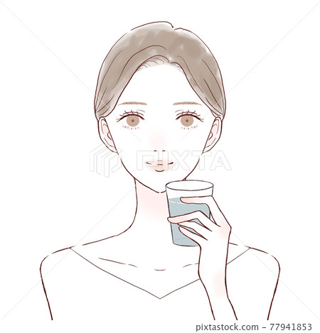 一個女人喝水 一個女人喝水 77941853