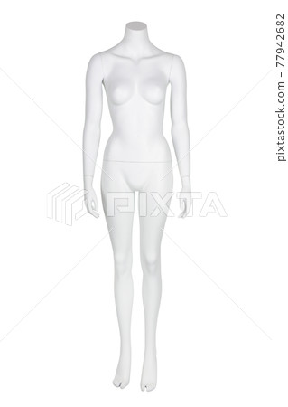 Female mannequin headless front isolated on white with clipping path 77942682