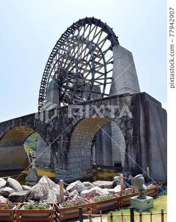 Roadside Station Obaachan Yamaoka Water Wheel and Younbashi Roadside Station Obaachan Yamaoka Water Wheel and Younbashi 77942907