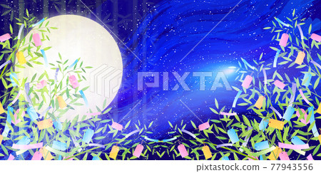 Tanabata Milky Way Sasa background 77943556