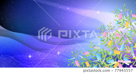 Tanabata Milky Way Sasa background 77943557