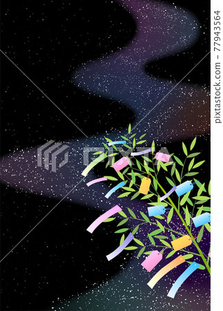 Tanabata Milky Way Sasa background 77943564