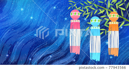 Tanabata Milky Way Sasa background 77943566